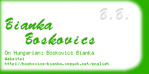 bianka boskovics business card